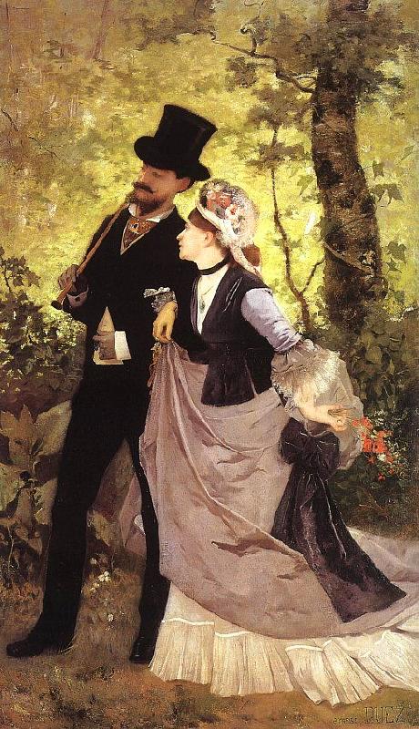 Ernest Duez Honeymoon Germany oil painting art